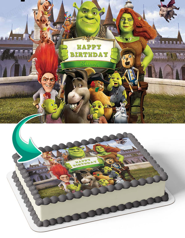 Shrek Family Kids Edible Cake Toppers