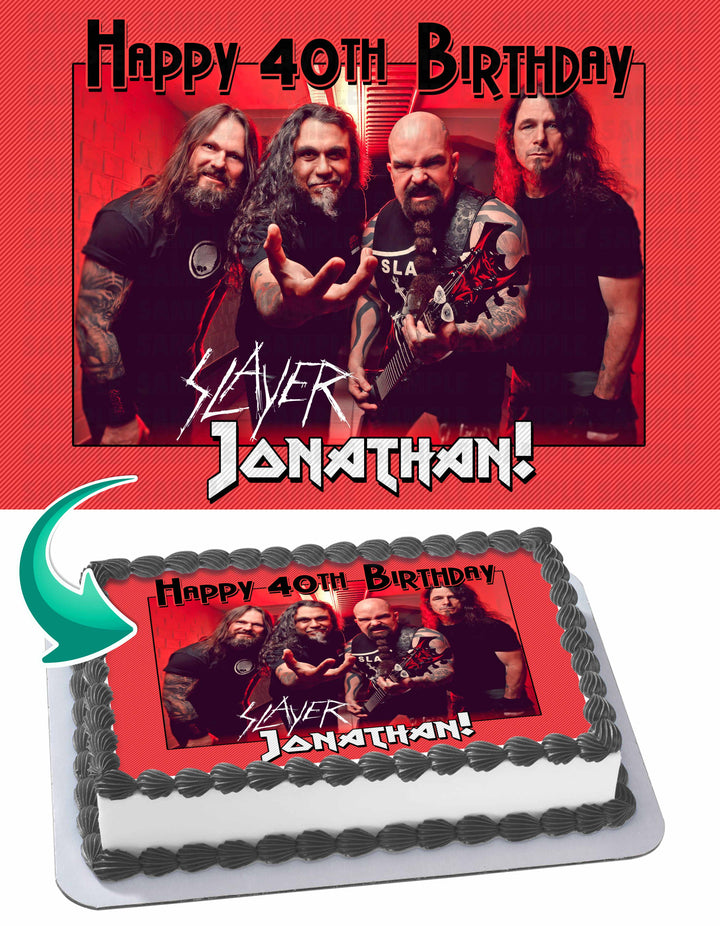 Slayer Band Edible Cake Toppers