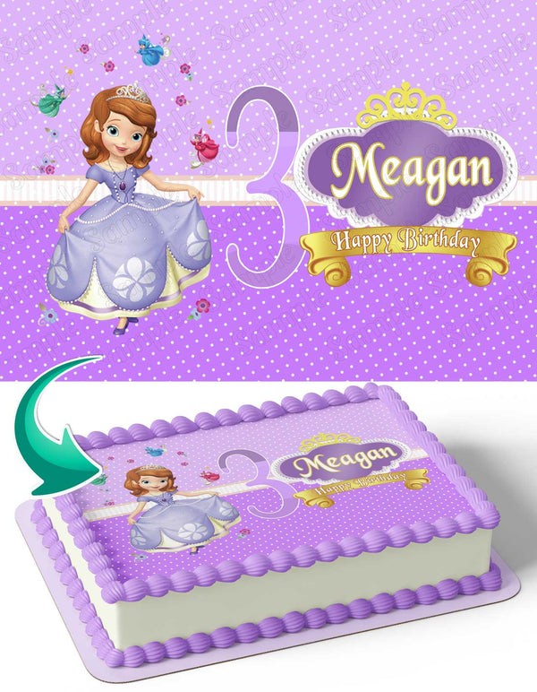 Sofia the First SF Edible Cake Toppers