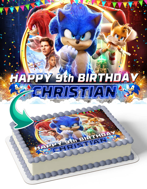 Sonic the Hedgehog II 2022 Edible Cake Toppers