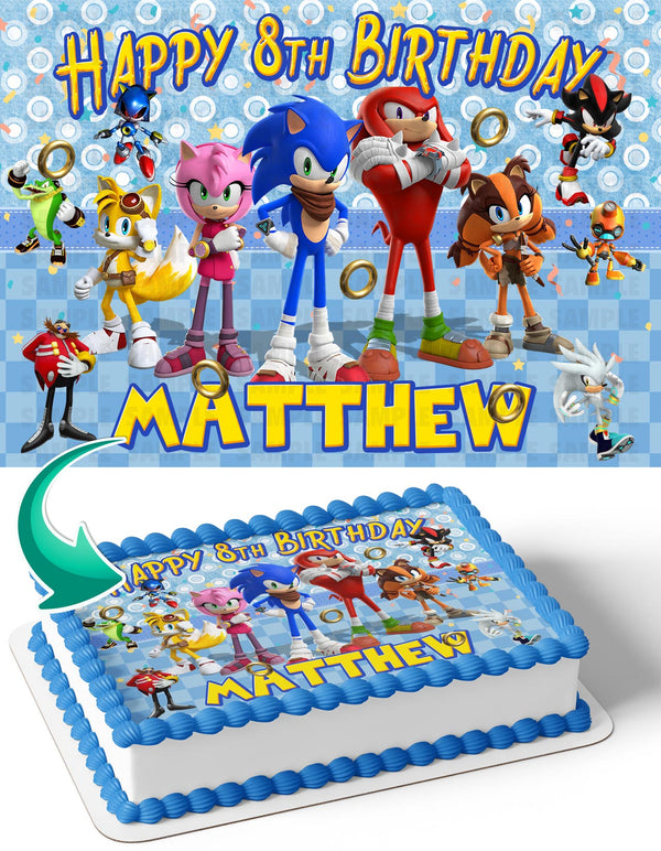 Sonic X Edible Cake Toppers