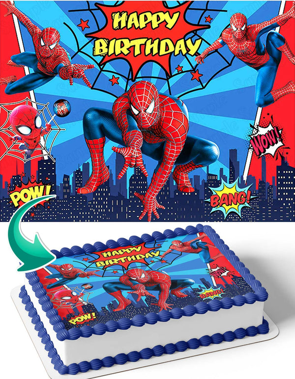 Spider Man Web HG Edible Cake Toppers