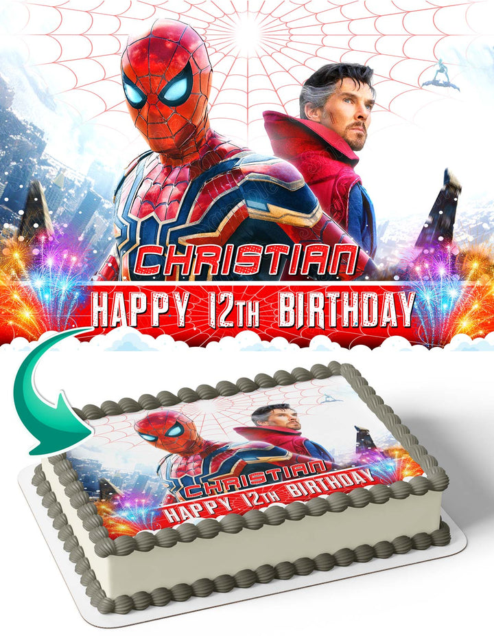 Spiderman No Way Home Doctor Strange Edible Cake Toppers