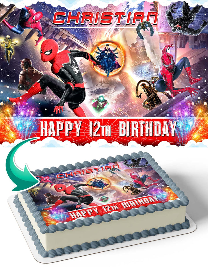 Spiderman No Way Home Doctor Strange Venom Dare Devil Edible Cake Toppers