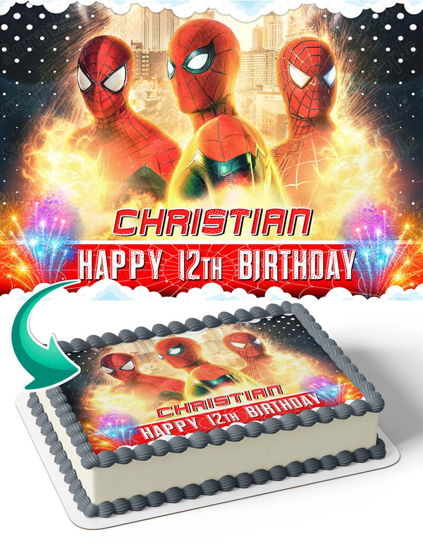 Spiderman No Way Home Multiverse Peter Parker Edible Cake Toppers