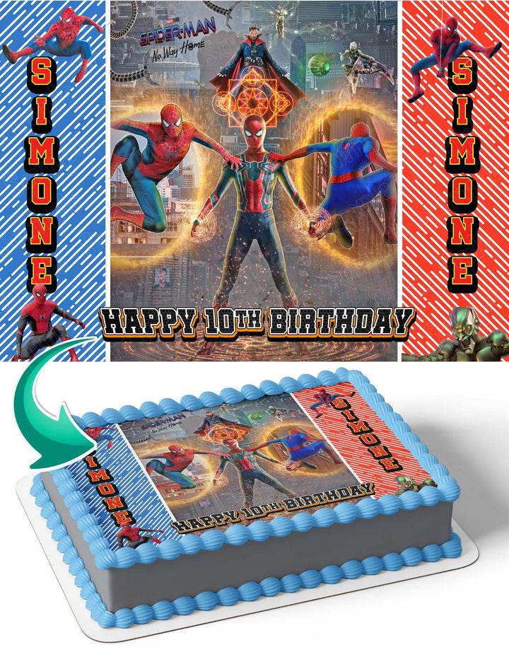 Spiderman No Way Home NW Edible Cake Toppers