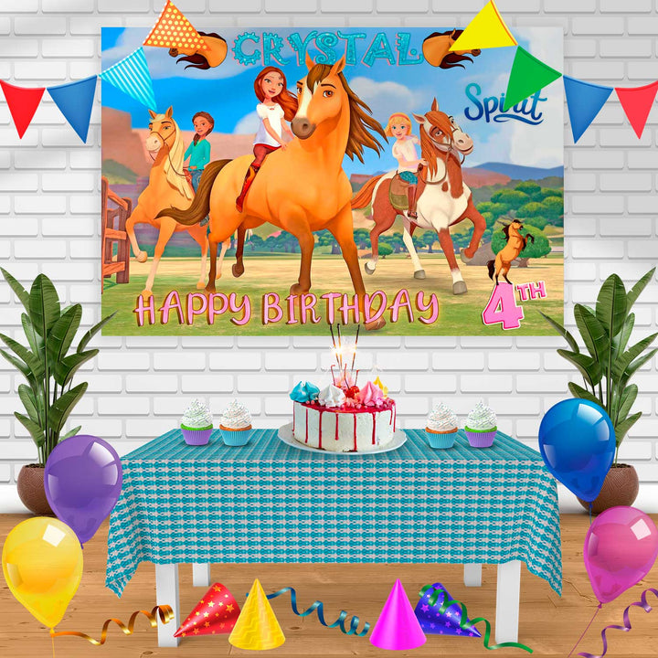 Spirit 4 Birthday Banner Personalized Party Backdrop Decoration
