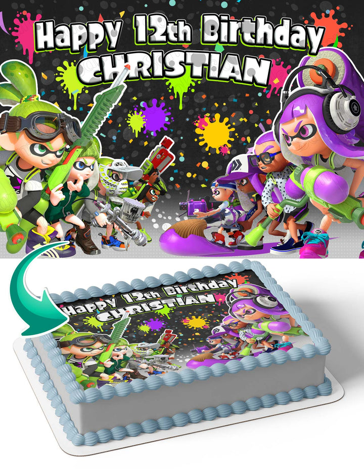 Splatoon Chapter 3 Edible Cake Toppers