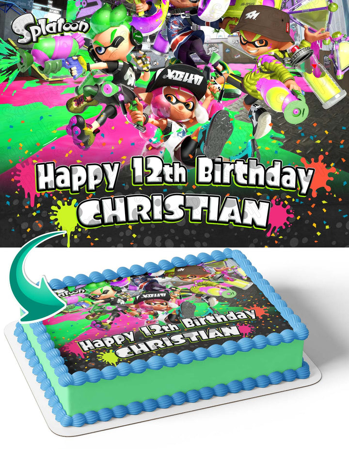 Splatoon Series 3 Edible Cake Toppers