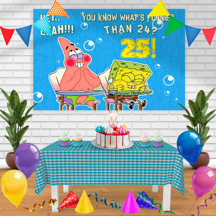 Spongebob Birthday Banner Personalized Party Backdrop Decoration