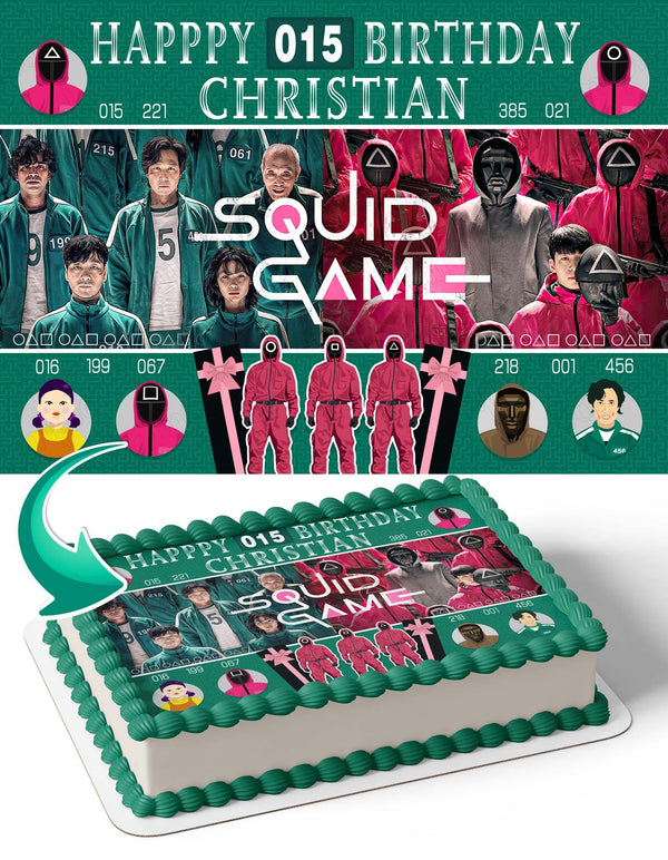 Squid Game Edible Cake Toppers