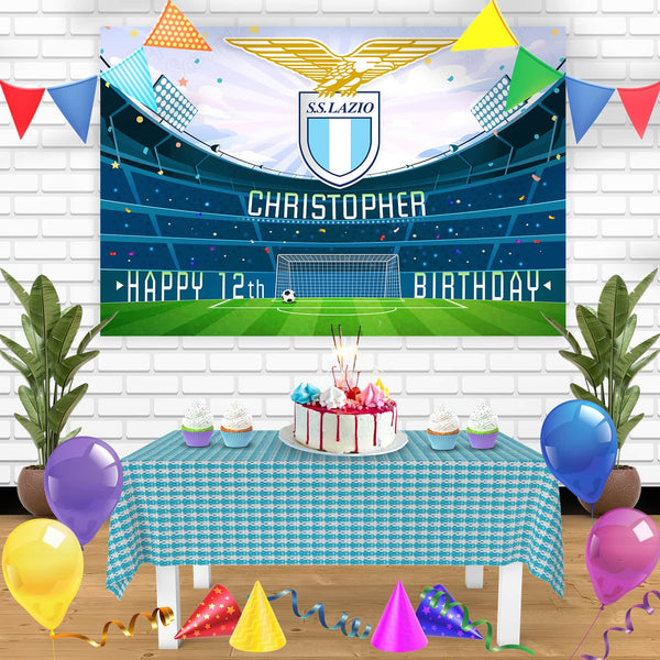 SS Lazio Birthday Banner Personalized Party Backdrop Decoration