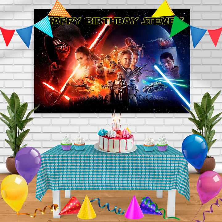 STARWARS Birthday Banner Personalized Party Backdrop Decoration