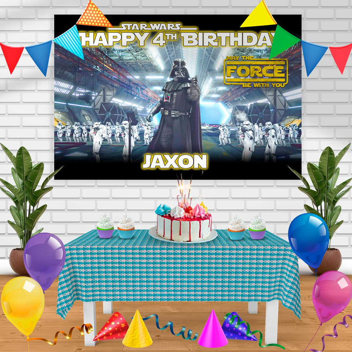 STARWARS2b Birthday Banner Personalized Party Backdrop Decoration