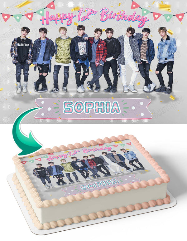 Stray Kids Boys Band Edible Cake Toppers