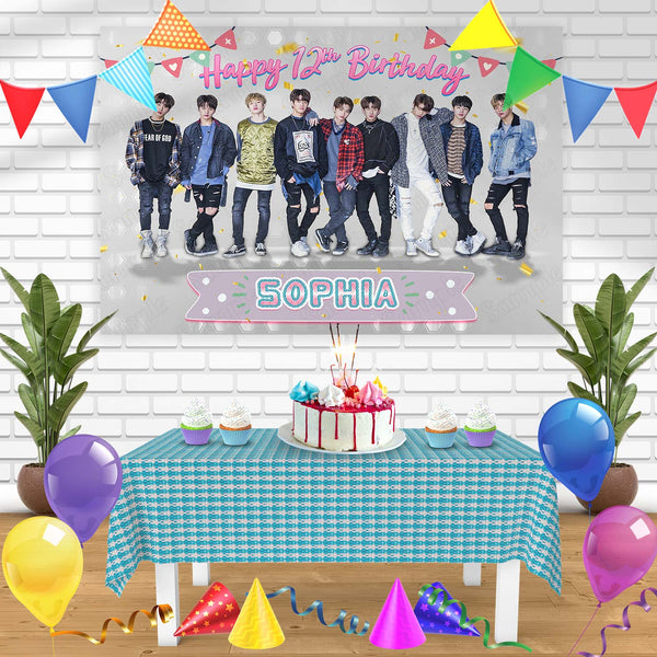 Stray Kids Boys Band Bn Birthday Banner Personalized Party Backdrop Decoration