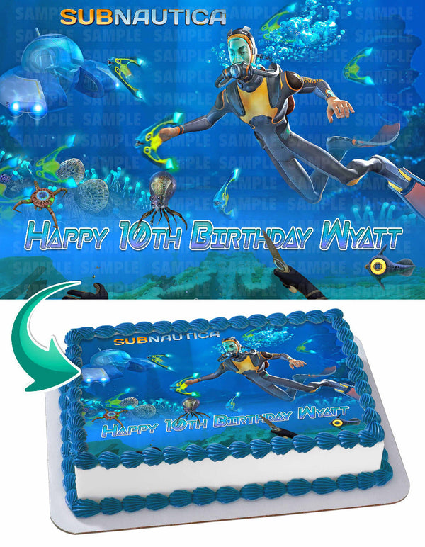 Subnautica Edible Cake Toppers