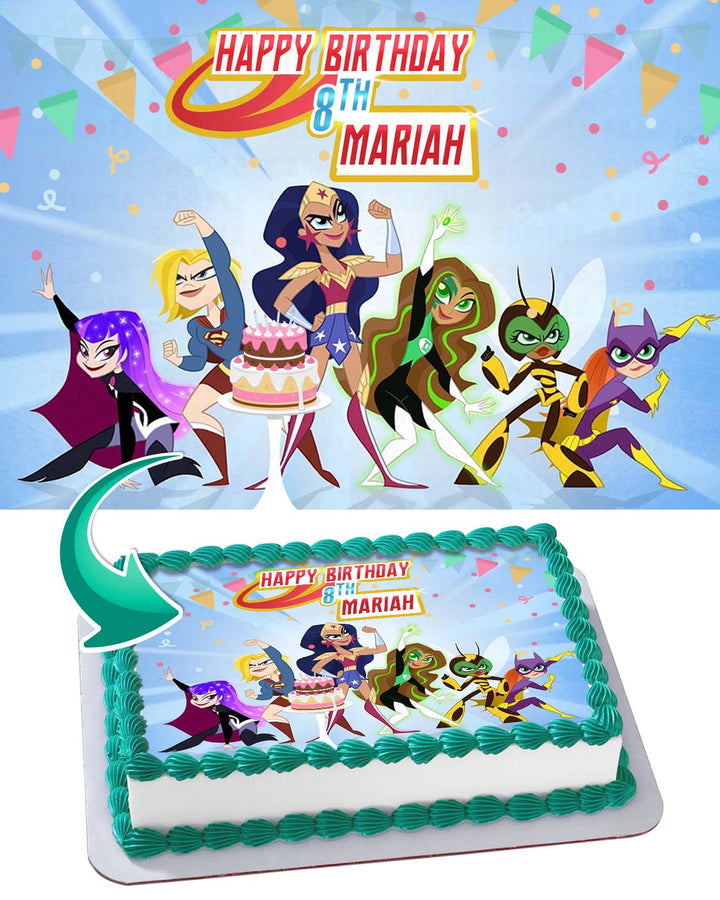 Super Hero Girls Edible Cake Toppers