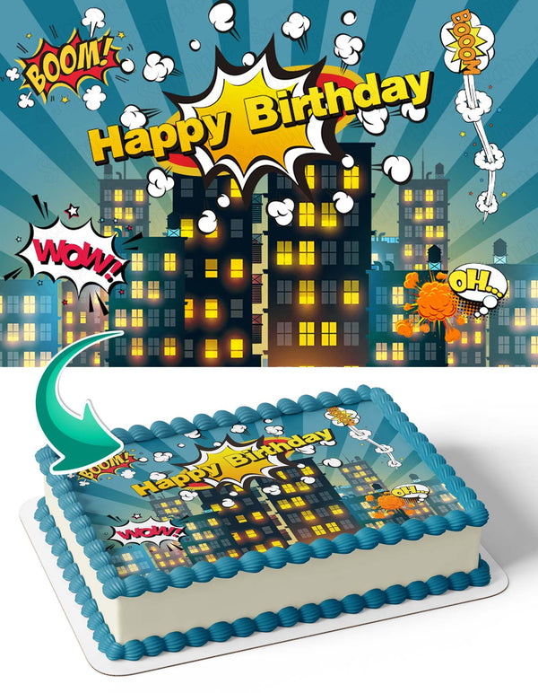 Superhero City Building TowerSHB Edible Cake Toppers