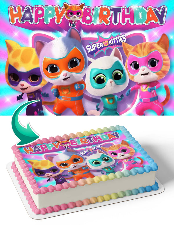 SuperKitties Ginny Sparks Buddy Bitsy Edible Cake Toppers