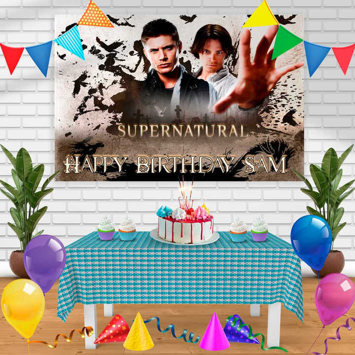 supernatural Birthday Banner Personalized Party Backdrop Decoration
