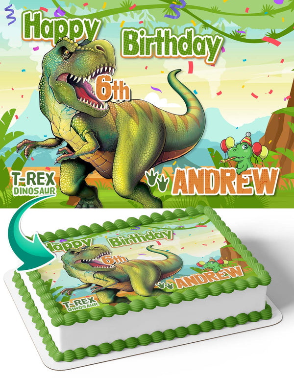 TRex Dinosaurus Edible Cake Toppers