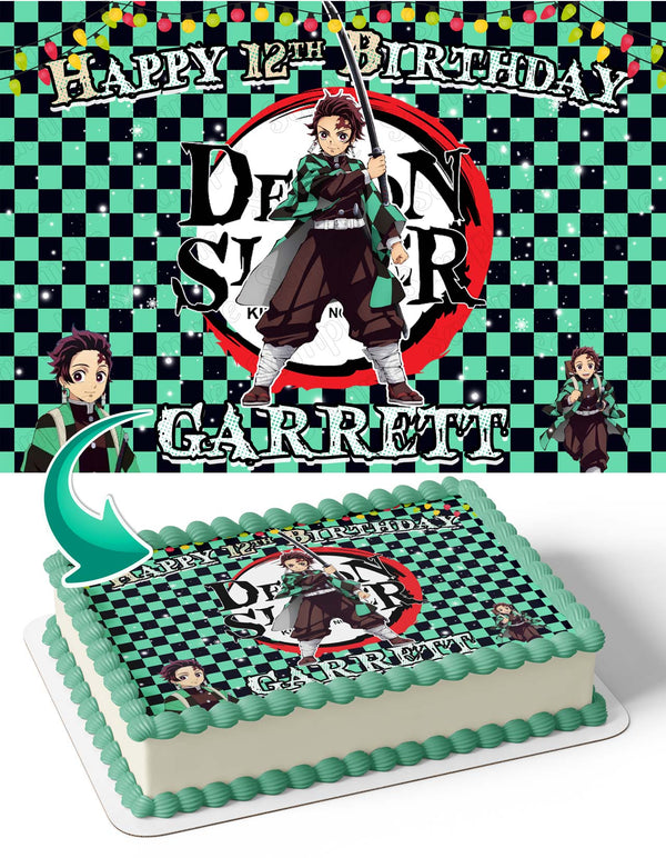 Tanjiro Kamado Demon Slayer Edible Cake Toppers