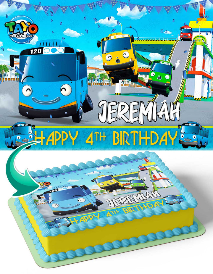 Tayo the Little Bus Edible Cake Toppers
