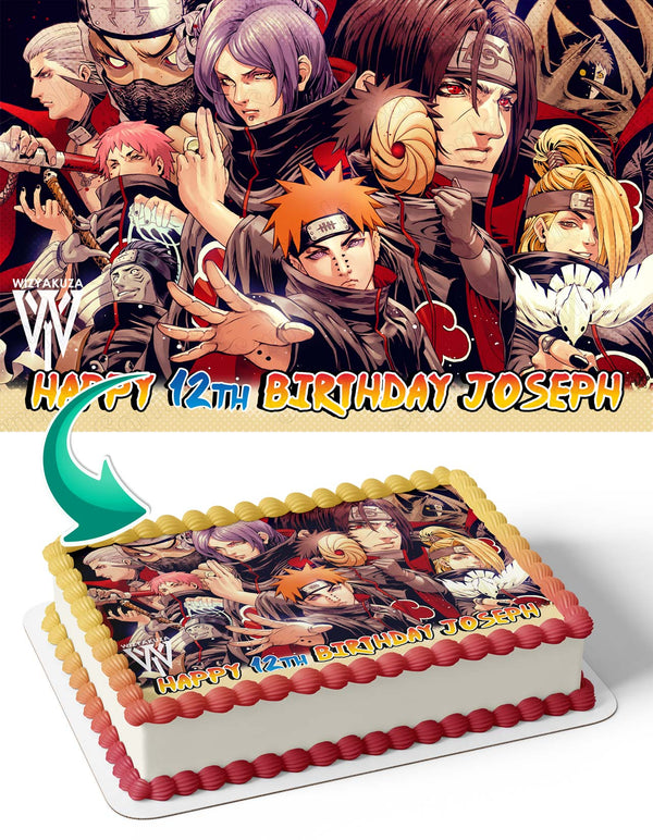 Team Akatsuki Naruto Edible Cake Toppers