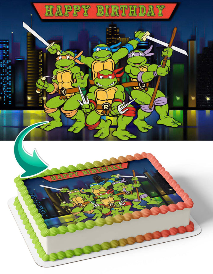 Teenage Mutant Ninja Turtles Cartoon Edible Cake Toppers