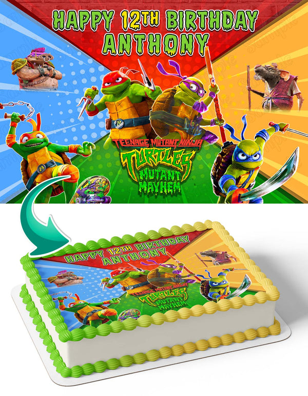 Teenage Mutant Ninja Turtles Mayhem 2023 Edible Cake Toppers