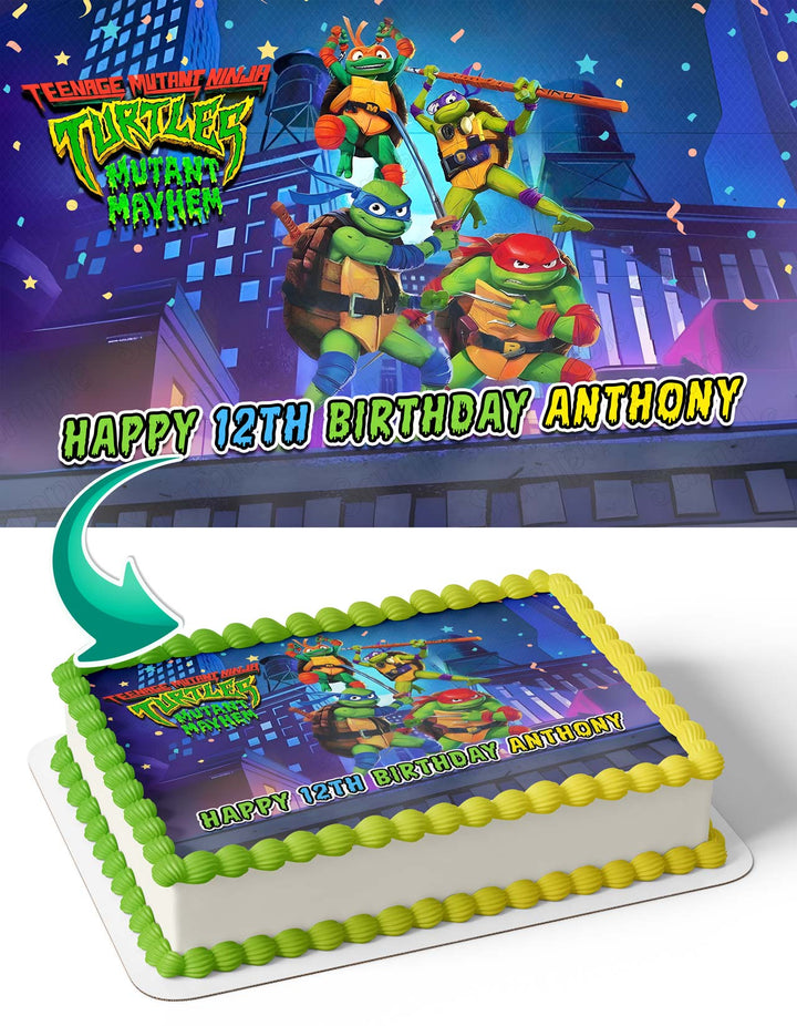 Teenage Mutant Ninja Turtles Mutant Mayhem Edible Cake Toppers