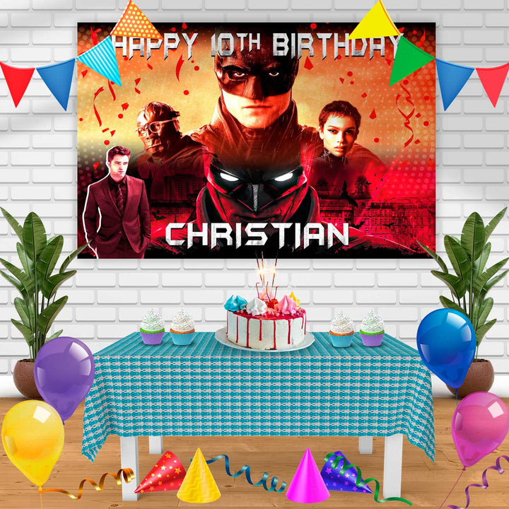 The Batman Movie Ko Birthday Banner Personalized Party Backdrop Decoration