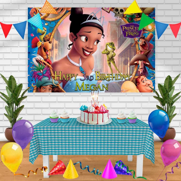 The princess and the frog Birthday Banner Personalized Party Backdrop Decoration