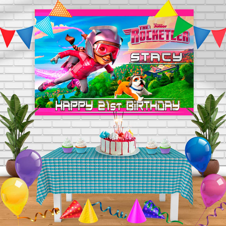 The Rocketeer Birthday Banner Personalized Party Backdrop Decoration