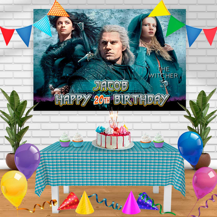 The Witcher TV Show 2019 Birthday Banner Personalized Party Backdrop Decoration