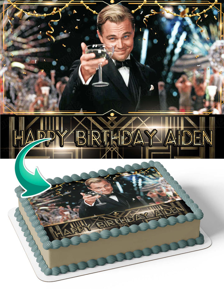 The Great Gatsby Leonardo DiCaprio Edible Cake Toppers