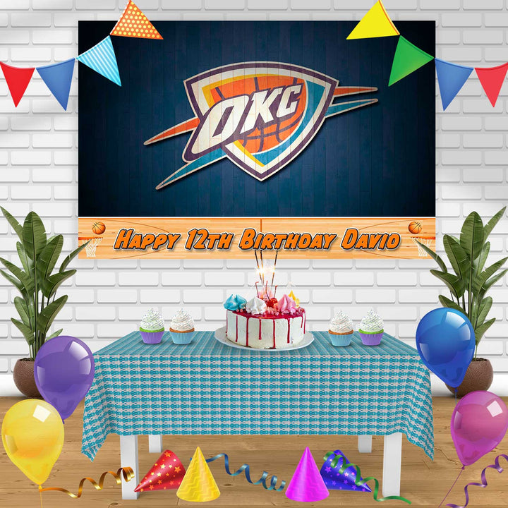 THUNDER Birthday Banner Personalized Party Backdrop Decoration