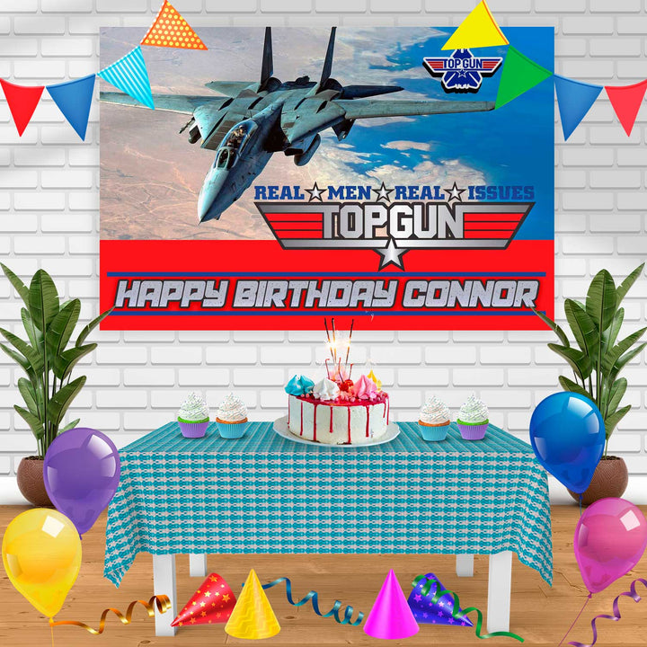 Top Gun Birthday Banner Personalized Party Backdrop Decoration