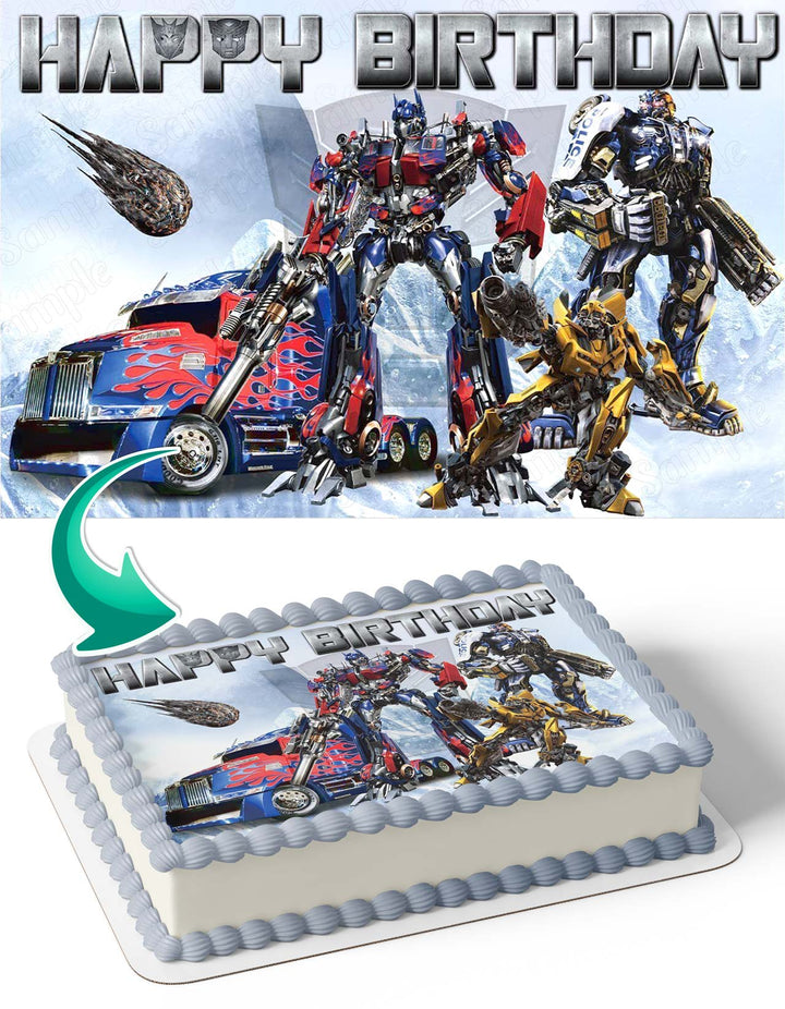 Transformers Optimus Prime Bumblebee WB Edible Cake Toppers