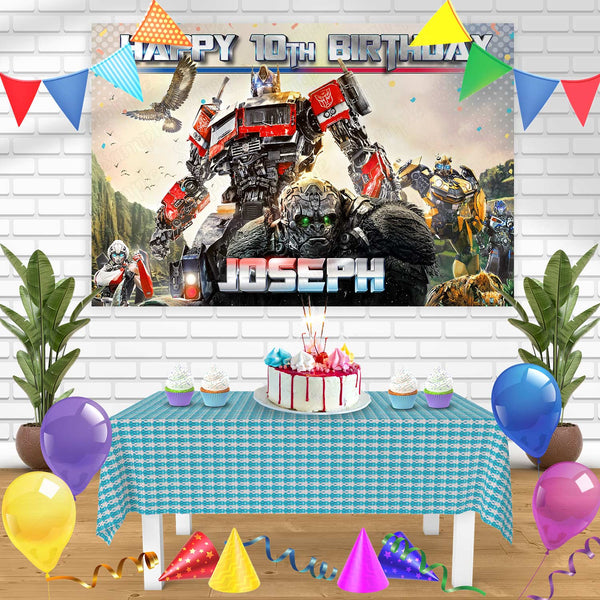 Transformers Rise Of The Beast Optimus Prime 2023 Bn Birthday Banner Personalized Party Backdrop Decoration