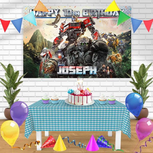 Transformers Rise Of The Beast Optimus Prime Bn Birthday Banner Personalized Party Backdrop Decoration