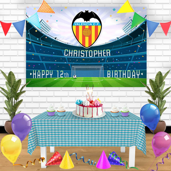 Valencia CF Birthday Banner Personalized Party Backdrop Decoration