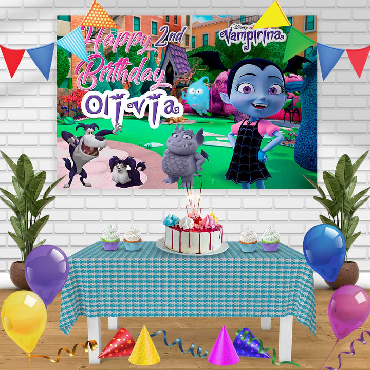 Vampirina Birthday Banner Personalized Party Backdrop Decoration