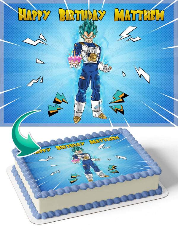 Vegeta Dragon Ball Z Saiyan Edible Cake Toppers