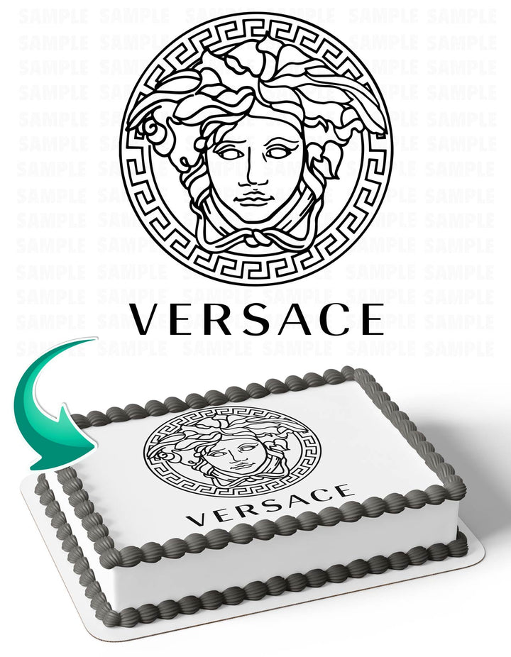 Versace Black Edible Cake Toppers