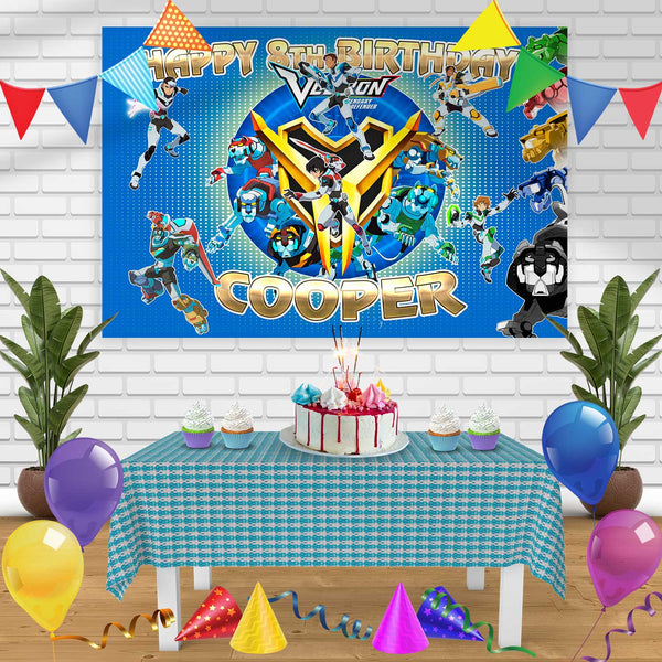 VOLTRON 2 Birthday Banner Personalized Party Backdrop Decoration