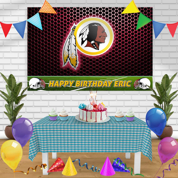 Washington Redskins Birthday Banner Personalized Party Backdrop Decoration