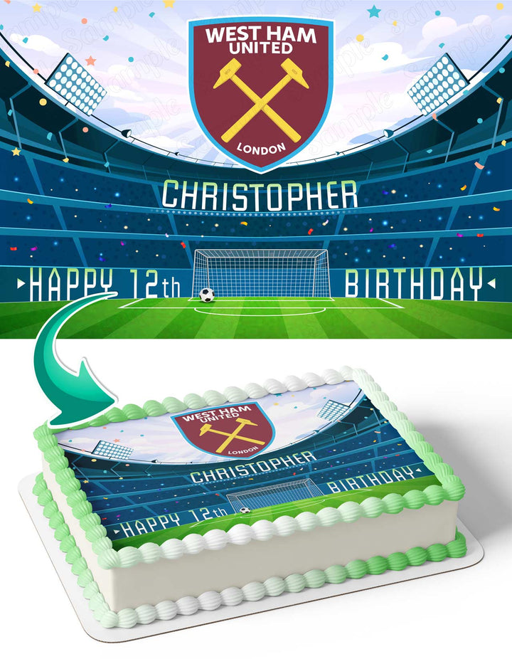 West Ham United FC Edible Cake Toppers