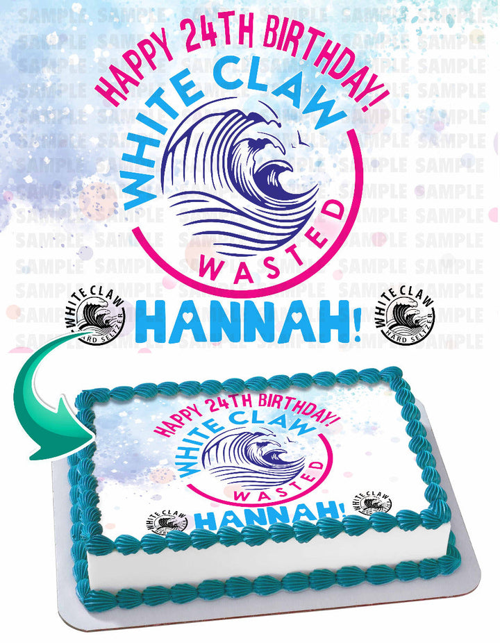 White Claw Edible Cake Toppers